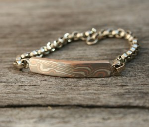 bracelet in mokume gane